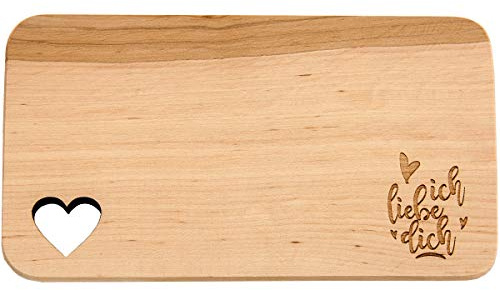 Spruchreif · Frückstücksbrettchen mit Gravur · Frühstücksbrettchen aus Holz · Brotbrett mit Herzausschnitt · Geschenk für Paare · Liebe · Hochzeit · Valentinstag · Jahrestag · Muttertag