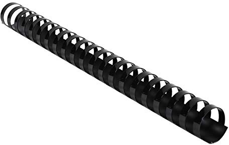 Exacompta - Rif. 75701E - Confezione da 50 rilegature a spirale in PVC nero 25 mm - consente di collegare 150 a 210 fogli da 80 g formato A4 o A3 paesaggio - adatto per qualsiasi tipo di macchina ad