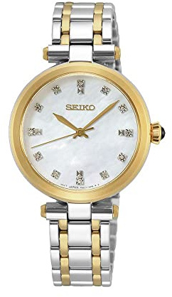 Seiko Quarz Damen-Uhr Edelstahl mit Metallband SRZ532P1