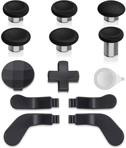 eXtremeRate Metal Replacement Thumbsticks Mod Swap Joysticks for X1E2-13 in 1 Black