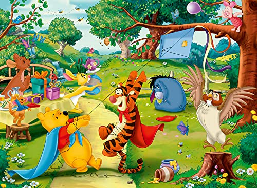 Ravensburger Puzzle Disney Winnie Puuh Die Rettung - 100 XXL Teile Puzzle | 100 XXL Teile Disney Winnie Puuh Puzzle, Kinderpuzzle ab 6 Jahre, Ravensburger Qualität