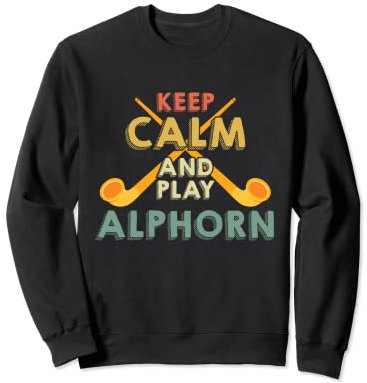 Spielen Sie Alphorn Musikinstrument in Schweiz Alpen Souvenir Sweatshirt