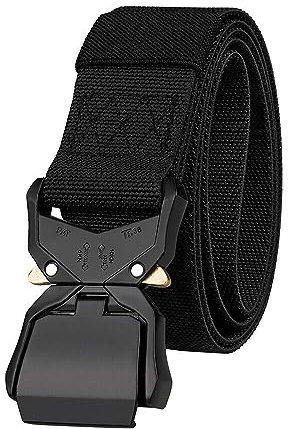 Zukunftsenkel Taktischer Gürtel Herren Schwarz Militär Schnellverschluss Schwerlast 125cm
