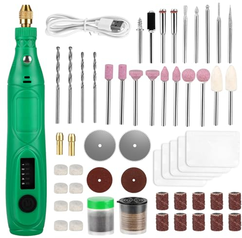 Cordless Mini Rotary Tool with 105pcs Accessories,Cordless Mini Grinder USB Rechargeable Rotary Tool Multi-Purpose 3.7V 5-Speed Electric Grinder Kit for Engraving, Sanding, Drilling and Polishing