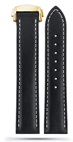 SOMKB Für Omega Seamaster 300 150 Speedmaster 007 AT150 Uhrenarmband braun Faltschließe 19 mm 20 mm 21 mm italienisches Lederarmband, 22 mm, Kunststoff, Achat