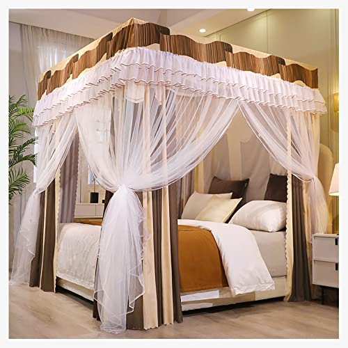 Bettvorhang, Himmelbett, Schlafzimmer, Beschattung, Moskitonetz, erhältlich in Allen Jahreszeiten, Prinzessinnen-Vorhänge, Baldachin für Mädchen, Einzel-/Kingsize-Bett (Größe: 1,5 x 2 m, Far