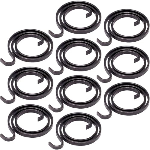 NIYATA 10 Pièces Ressorts de Poignée de Porte 1.9 Tours Bobine Interne de Poignée 2.9mm de Largeur pour Remplacement de Pièces de Poignées et Serrures
