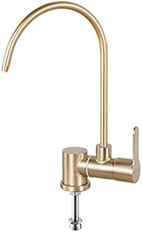 Trinkwasserfilter, Küchenarmatur, Gebürstetes Gold, 360 Drehbares Fenster, Wasserhähne, Trinkwasserfiltration, Passend Für Alle Wasserfiltersysteme Und Umkehrosmosesysteme-E,E