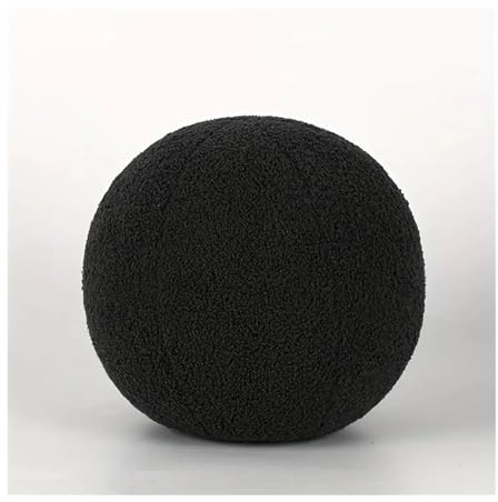 BUUNHI Stuhlkissen 1 stück Nordic Stil Sphärische Kissen Samt Kissen Plüsch Sofa Stuhl Kissen Für Wohnzimmer Dekoration Wohnkultur Sitzkissen(Color:Black)