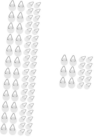 Angoily 100 Stk Plattenaufhänger für die Wand Wandplattenaufhänger vertikale Plattenhalter Kleiderbügel Wandhaken für Platte Klebeplattenhaken Klebehaken Wandplattenhalter Metall