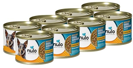 Nulo Ancient Grains Savory Stew with Whole Ingredients Puppy & Dog Food, Chicken and Salmon in Broth, 6.0 Ounce, 8 Cans