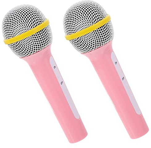 MUSISALY Modèle de Microphone pour Garçon et Filles 2pcs Jouet Léger en Plastique Sûr pour Performances sur Scène et Anniversaires Garçon Fille