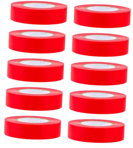 Gatuida 10 Rollos de Cintas Aislantes Eléctricas de Pvc de de 20 M de Ancho