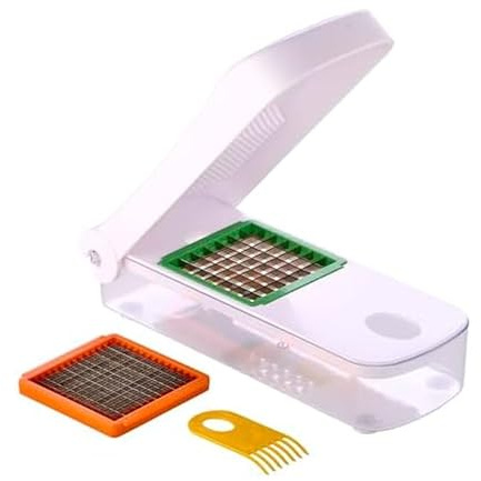 Farberware Tritatutto professionale con 2 lame per affettare e tagliare a cubetti cipolle, pomodori, patate e molto altro ancora, preparazione dei pasti semplificata