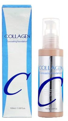 Collagen Concealing Foundation – Feuchtigkeitsspendendes Make-up mit Maskeneffekt (100 ml), das Abdeckstift, Creme und Hautpflege kombiniert.