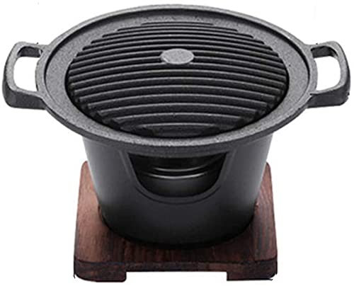 YXUANYZNB Mini-grill, japansk alkoholspis, rökfri grill, utomhusplatta, köttgrillverktyg, för Yakiniku Takoyaki