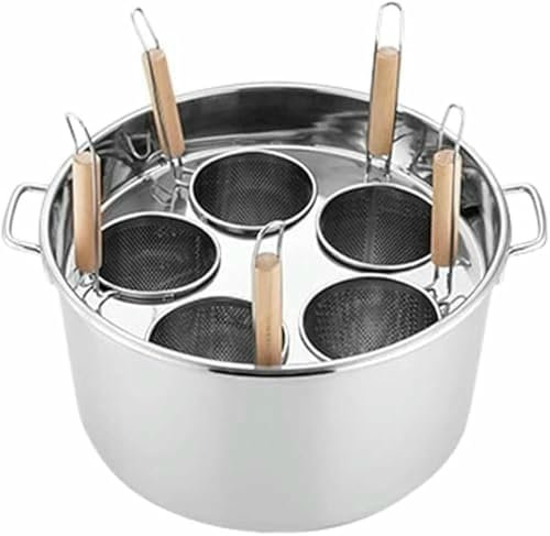 FLTRGO Pentola Multifunzionale per zuppa con scolapasta, utensile per Cucinare la Pasta con cestelli per scolapasta, pentole per Pasta multipentole, pentola per Pasta in Acciaio Inox con Inserto PE~/