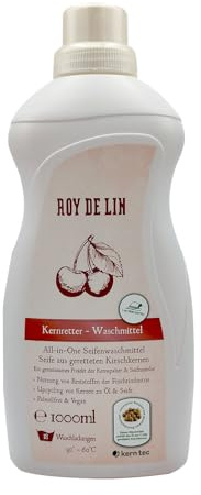 ROY DE LIN Kernretter Waschmittel – Aus geretteten Kirschkernen – Hergestellt in Österreich – Für helle und bunte Kleidung – Palmölfrei & Vegan