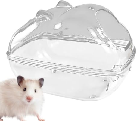 Hamster-Sand-Badebox, Badebox für Hamster, transparente Chinchilla-Sand-Badewanne, Rennmaus, Körperreinigungsbehälter für Kleintiere