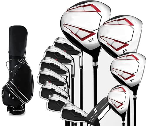 Set Completo Di 12 Mazze Da Golf Da Uomo, Set Di Mazze Da Golf, Sacca For Palline Da Golf Standard E Mazze Da Golf For Destrimani, Set Completo For Principianti, Asta In Carbonio