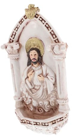 Mobestech Ornement Catholique Du Sacré-cœur Statue Résine Plaque Murale Religieuse Pour Décoration Intérieur
