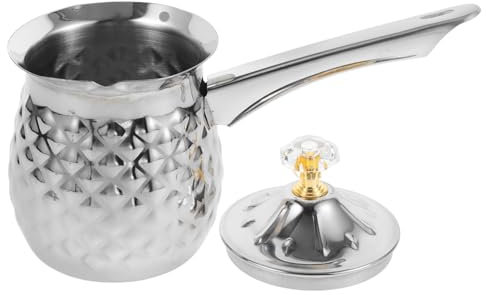 Cabilock Cafetière Turque Acier Inoxydable Style Rétro Pour Café Et Lait Avec Poignée Ergonomique