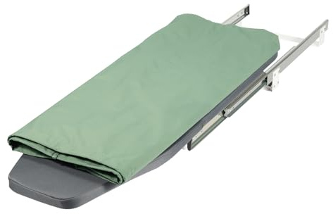 Tabla de planchar plegable, giratoria 180°, pequeña, extensible, para cajones y armario (80 x 29,5 x 12 cm)