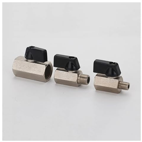 ZDVHOMCB 1pc 1/8 BSP Female to Female Thread Two Way Brass Ball Valve Air Compressor Valve