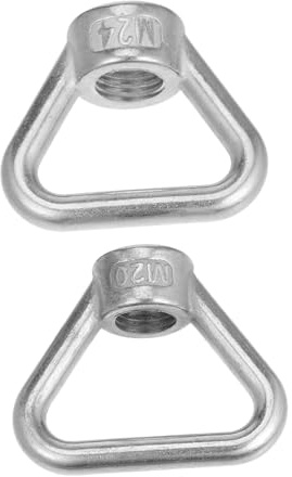 Yardenfun 2 Pezzi Dado Ad Anello Triangolare Di Sollevamento Ad Anello In Acciaio Inossidabile Dado Di Sollevamento Con Filettatura Filettato