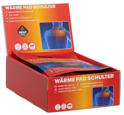laro 20 Stück Schulter Wärmepflaster - 8 Stunden Tiefenwärme gegen Verspannungen & Muskelschmerzen | Selbstwärmend, hautfreundlich & diskret | Ideal für Nacken & Schulter, Anzahl:20