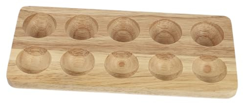 Alipis Portauova in Legno di Gomma Supporto Protettivo Doppio Ordine 10 Posti Contenitore Sicuro per Uova per Cucina e Ristoranti Porta Uova Resistente e Decorativo