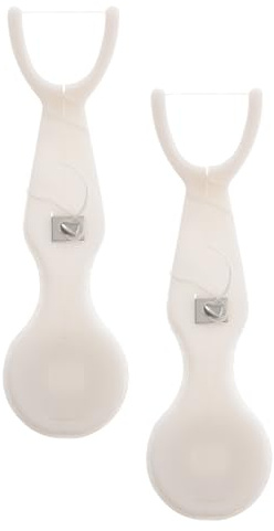 CHILDWEET Portahilos Dentales Paquete de 2 Unidades en Forma Recargables de Plástico Abc Diseño Portátil para Cuidado Oral Completo, Oficina y