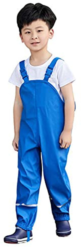 Gaga city Pantalon Imperméable Enfant,Vêtements Imperméables Garçon,Pantalon de Boue,Salopette Pluie Fille Étanche Outdoor Bleu/86/92