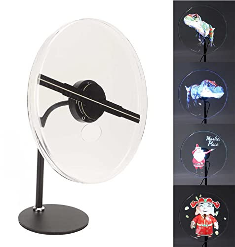 Ventilateur D'hologramme 3D, Affichage Publicitaire LED Holographique pour Projecteur D'hologramme, Ventilateur LED pour Photos et Vidéos 3D Holographiques pour Android pour (HD