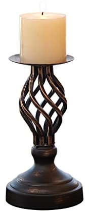 Kerzenhalterhalter Retro Candlestick Ornamente Amerikanische Country Hollow Candle Halter Hochzeit Kerzenlicht Dinner Requisiten Tischdekoration Kandelaber (Size : A)