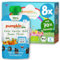 Pumpkin Organics Bio Gemüse-Quetschies 8er Pack Kürbis, Karotte, Apfel, Banane, Pfirsich ohne Zuckerzusatz¹ - ab dem 6. Monat - als Snack oder Beikost für unterwegs - glutenfrei (8x100g)