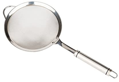 Cucharas Para Cocinar Espumadera de cocina, colador Extra grande, colador fino, filtro de malla de acero inoxidable, espumadera, colador doméstico, cuchara Cucharas Para Revolver(L)