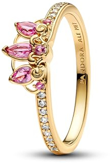 PANDORA Damenring Disney Prinzessin Rapunzel Tiara Goldfarben 163651C01