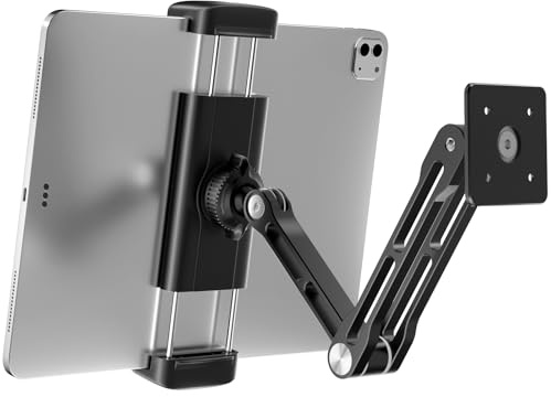 Julrrimg Aluminium Tablet Wandhalterung, Tablet Halterung Wand Kompatibel mit iPhone, iPad Pro/Air/Mini, Galaxy Tab, Switch (4.7-13 Zoll)
