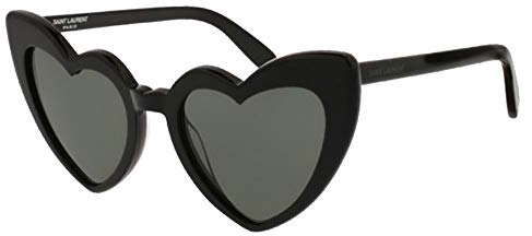 SAINT LAURENT Womens SL 181 LOULOU-001 54 Woman ACET Sunglasses, Black-Black-Grey