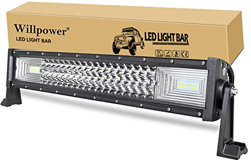 Willpower 270W LED Arbeitsscheinwerfer Bar, 22'' 54CM LED Zusatzscheinwerfer für Offroad Auto Scheinwerfer Traktor 4x4 SUV ATV