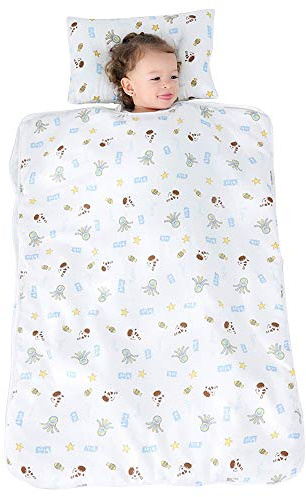 Jycra Sac de couchage pour bébé et enfant avec motif dessin animé et oreiller amovible, modèle unisexe, Coton + polyester., Monde sous-marin., 90x120cm