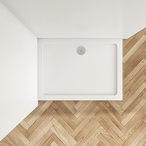 Biubiubath 1000 x 760mm New Stone Tray Shower Enclosure Walk in Bathroom Rectangle + Free Waste