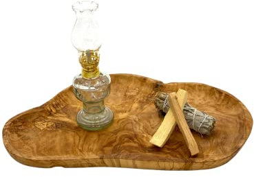 Räucherset | Olivenholztablett | Öllampe | Palo Santo | Weißer Salbei