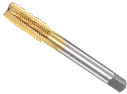 CoCud Gerade Nut Gewindebohrer, M10 x 1.25 Gewindegröße, Titan-Kobalt-Hochgeschwindigkeitsstahl Metrische Linksgewinde-Werkzeuge für Aluminium, Edelstahl, Bronze, Kunststoffe