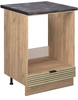 Vicco Oven housing cabinet Fame-Line, Oak panel, 60 cm, WT Anthracite, for combination with other modules from the Fame-Line series