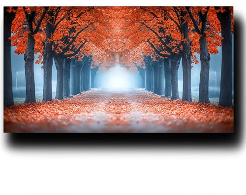 Baum Malen Nach Zahlenn Erwachsene -Landschaft Malen Nach Zahlen ab 9 jahre Mädchen, Acrylfarben Set Malen Nach Zahlen kinder, Kreativ set für Erwachsene Bastelset, Wanddeko und Geschenk 30X60cm 2-Q-5
