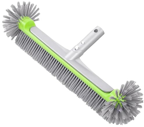 Jinfanshurich Poolbürste für Folienpool, 44cm Poolbesen Pool Poolreinigung Reinigungsbürste Bürste mit Halbkugelförmigen Borsten für Poolwänden, Fliesen und Stufen