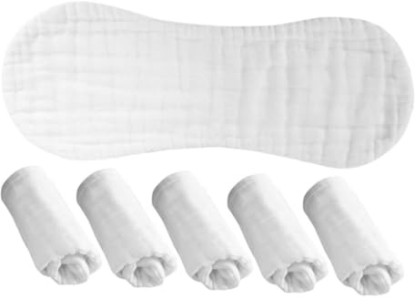 CORHAD 6pcs Soft Cotton Muslin Burp Cloths for Newborns Breathable Washable Diapers Versatile Use as Pee Pads Washcloths for Boys and Essential Nursery Supplies