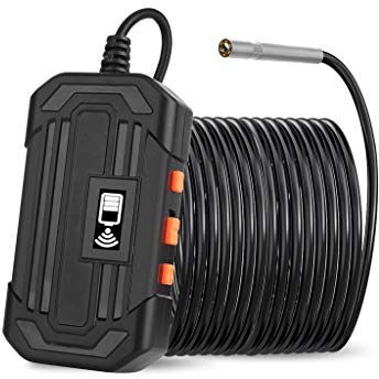 VGVSBG Telecamera per endoscopio per Smartphone WiFi da 3,9 mm Telecamera per endoscopio Industriale da 8 mm Boroscopio Telecamera Flessibile per ispezione delle fogne 1080P